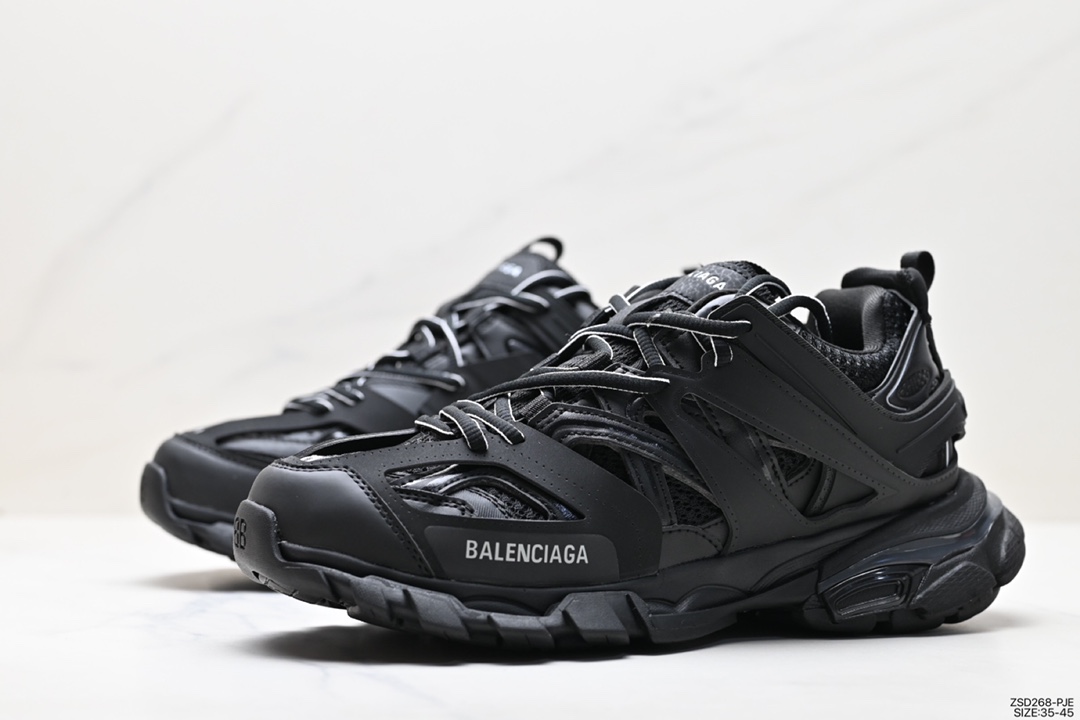 320 巴黎世家BALENCIAGA Track Trainers 3.0代复古野跑姥爹慢跑鞋“米白巧克力棕”