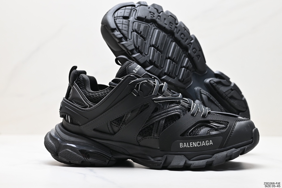 320 巴黎世家BALENCIAGA Track Trainers 3.0代复古野跑姥爹慢跑鞋“米白巧克力棕”