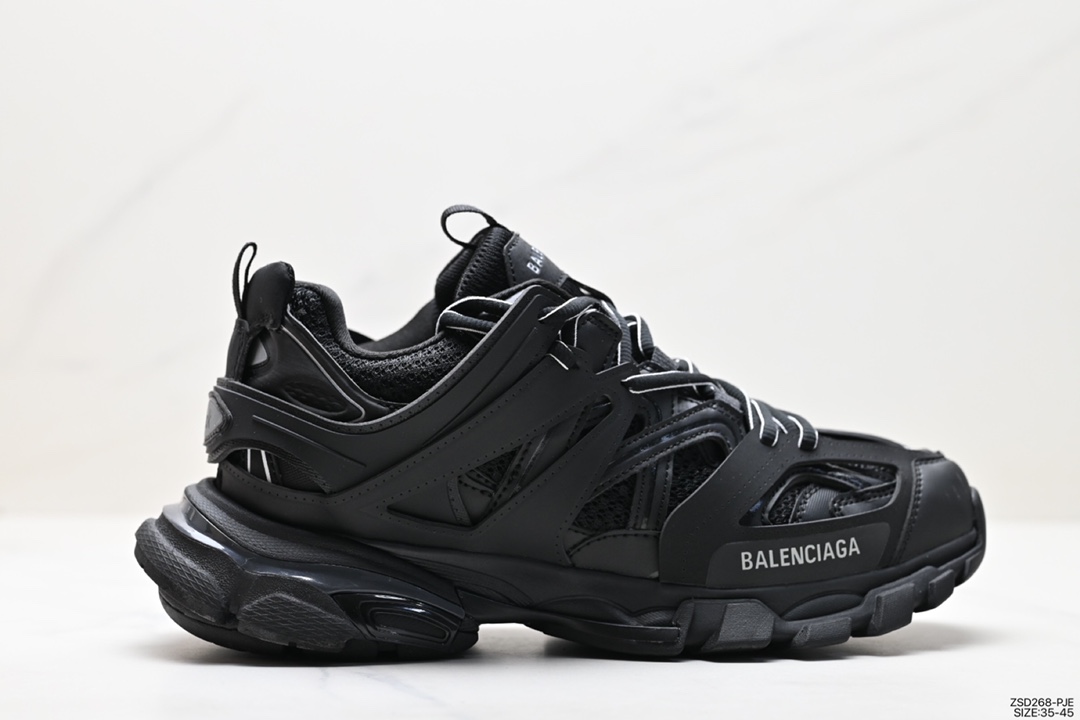 320 巴黎世家BALENCIAGA Track Trainers 3.0代复古野跑姥爹慢跑鞋“米白巧克力棕”