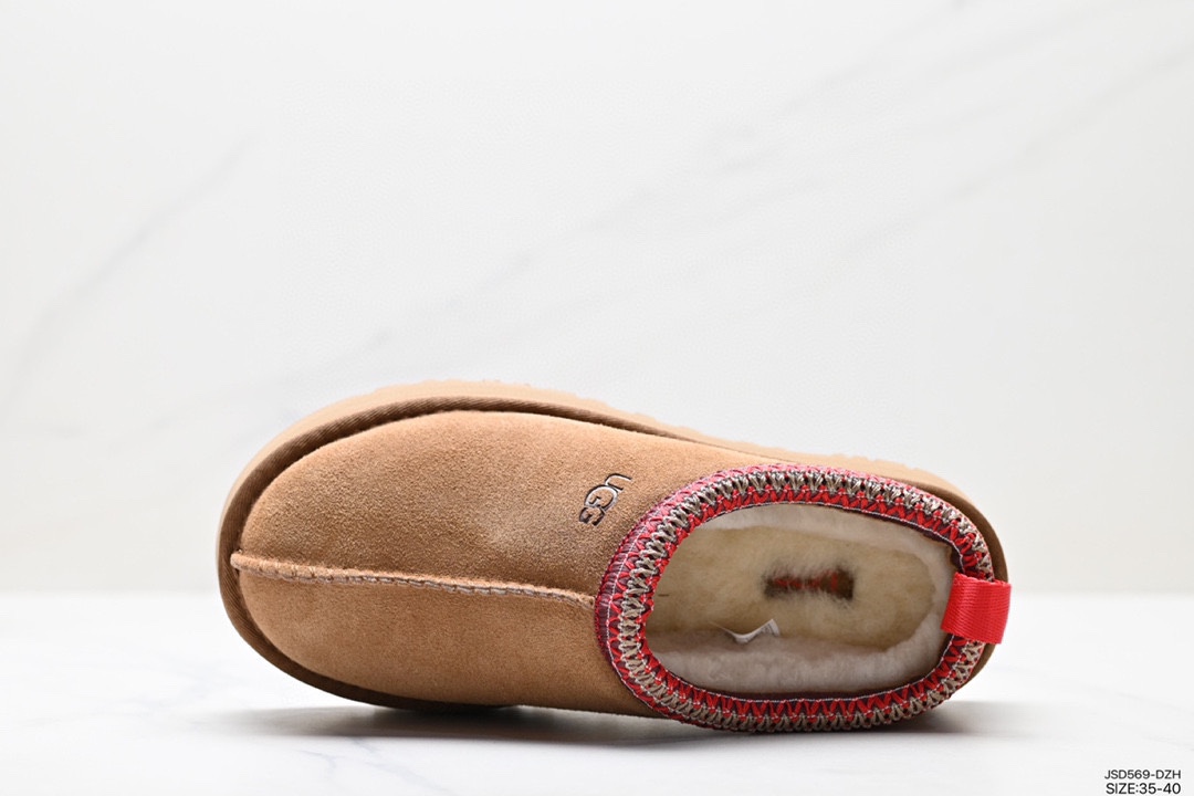 Original UGG 2553 ethnic style half-slip autumn and winter sheepskin fur integrated snow boots