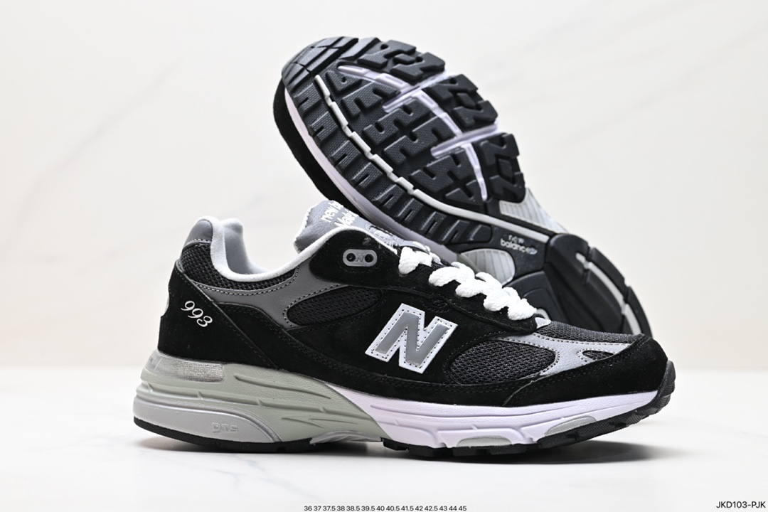 New Balance Made in USA MR993 series American-made classic retro casual sports all-match dad running shoes ”Joint Milky White Rock Gray” WR993BK