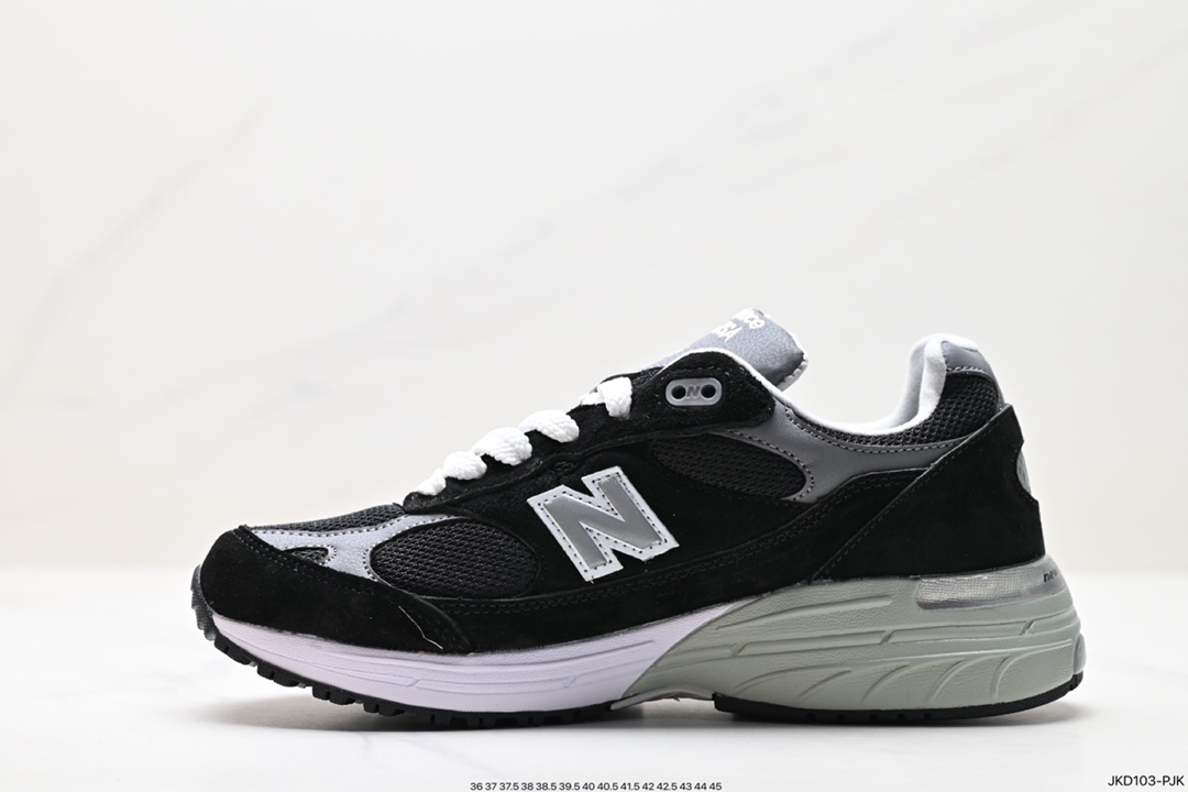 New Balance Made in USA MR993 series American-made classic retro casual sports all-match dad running shoes ”Joint Milky White Rock Gray” WR993BK