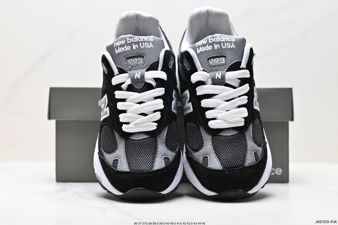 New Balance Made in USA MR993 series American-made classic retro casual sports all-match dad running shoes ”Joint Milky White Rock Gray” WR993BK