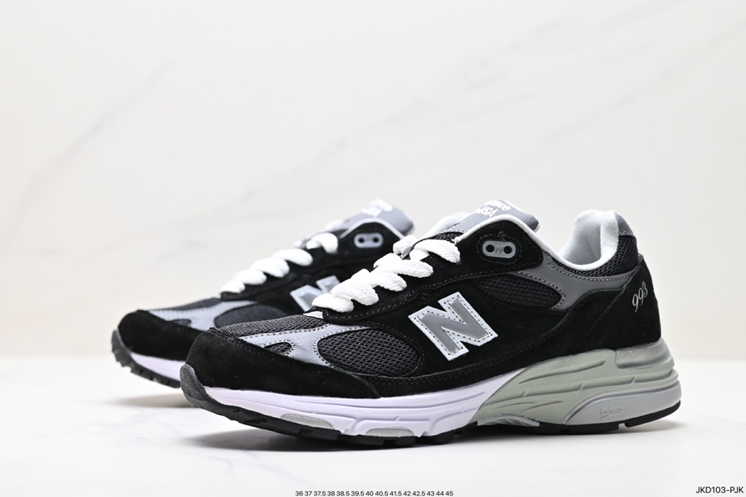 New Balance Made in USA MR993 series American-made classic retro casual sports all-match dad running shoes ”Joint Milky White Rock Gray” WR993BK