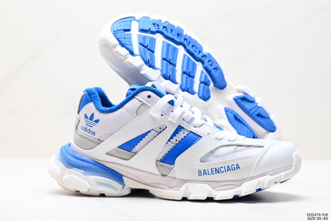 350 巴黎世家BALENCIAGA Track Trainers 3.0代复古野跑慢跑鞋“米白巧克力棕”