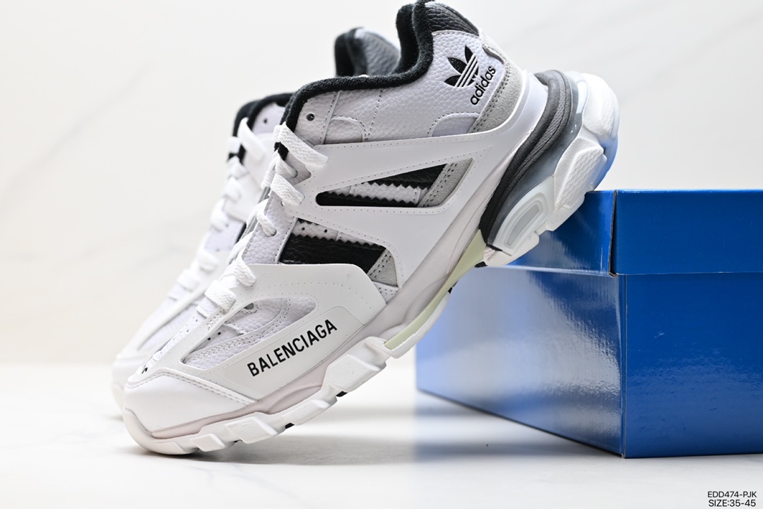 350 巴黎世家BALENCIAGA Track Trainers 3.0代复古野跑慢跑鞋“米白巧克力棕”