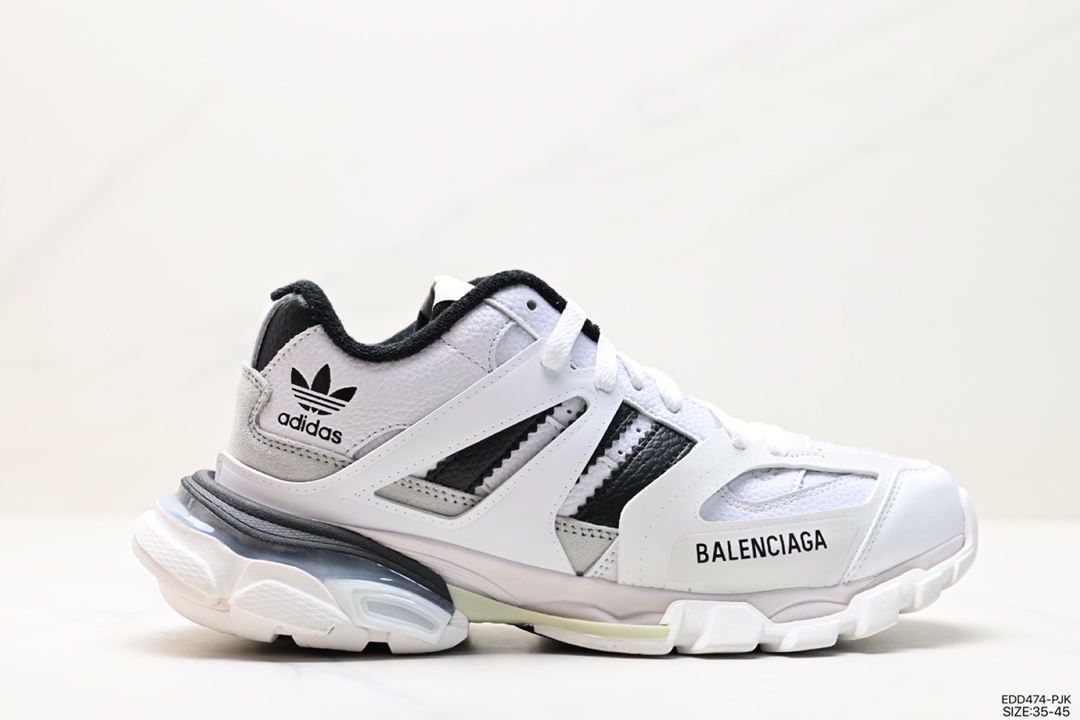 350 巴黎世家BALENCIAGA Track Trainers 3.0代复古野跑慢跑鞋“米白巧克力棕”