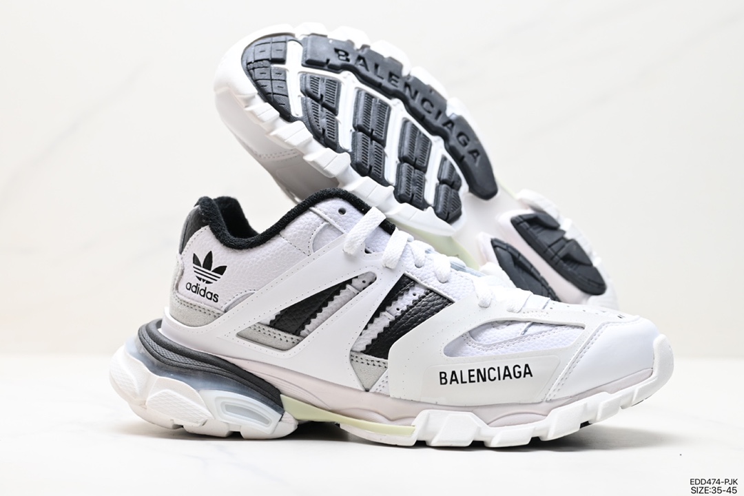 350 巴黎世家BALENCIAGA Track Trainers 3.0代复古野跑慢跑鞋“米白巧克力棕”