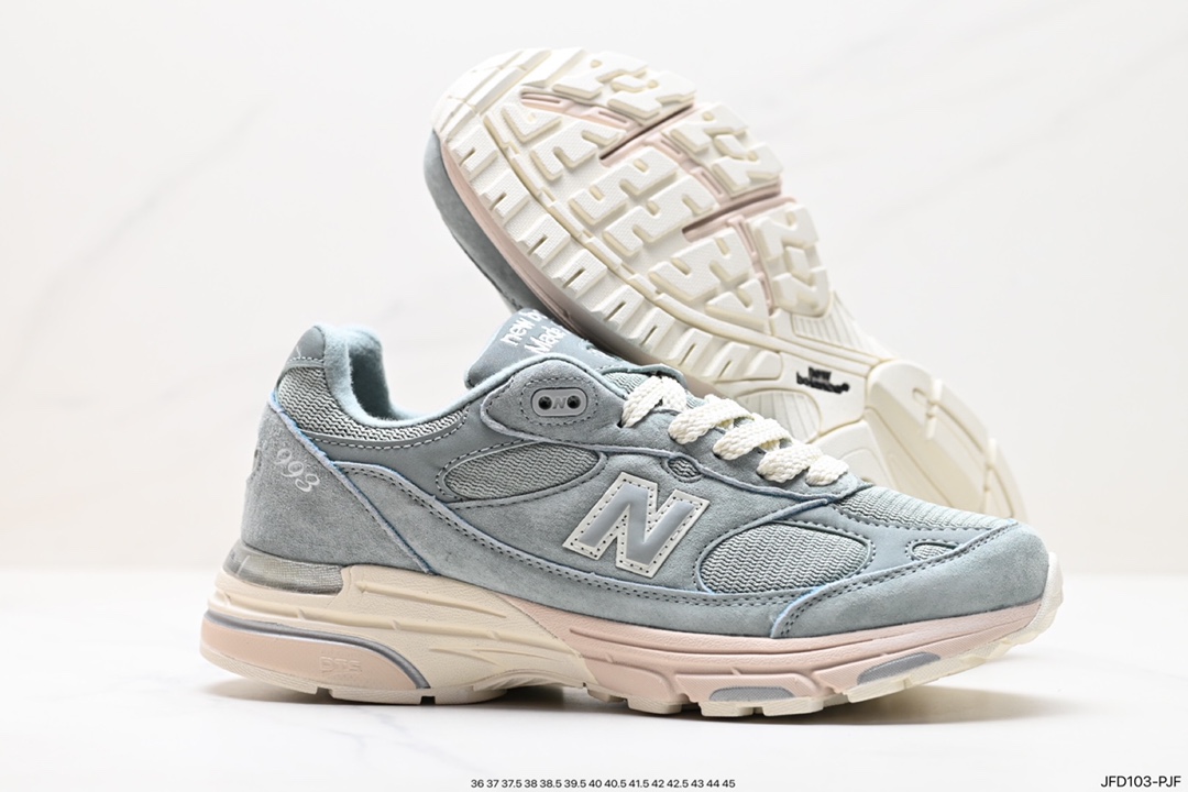 New Balance Made in USA MR993 series American-made classic retro casual sports all-match dad running shoes ”Joint Milky White Rock Gray” MR993KH1