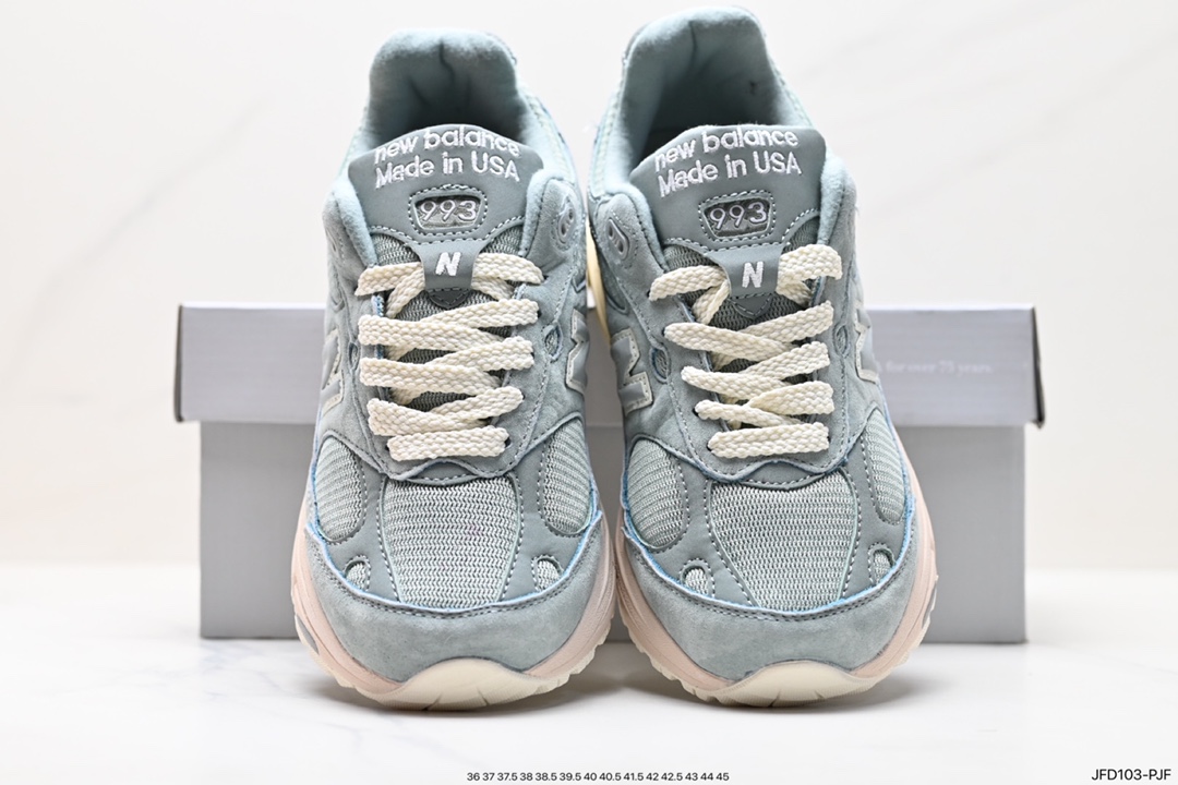 New Balance Made in USA MR993 series American-made classic retro casual sports all-match dad running shoes ”Joint Milky White Rock Gray” MR993KH1