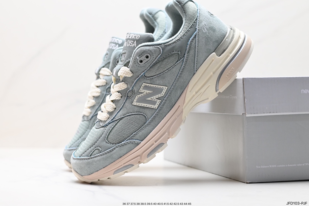 New Balance Made in USA MR993 series American-made classic retro casual sports all-match dad running shoes ”Joint Milky White Rock Gray” MR993KH1