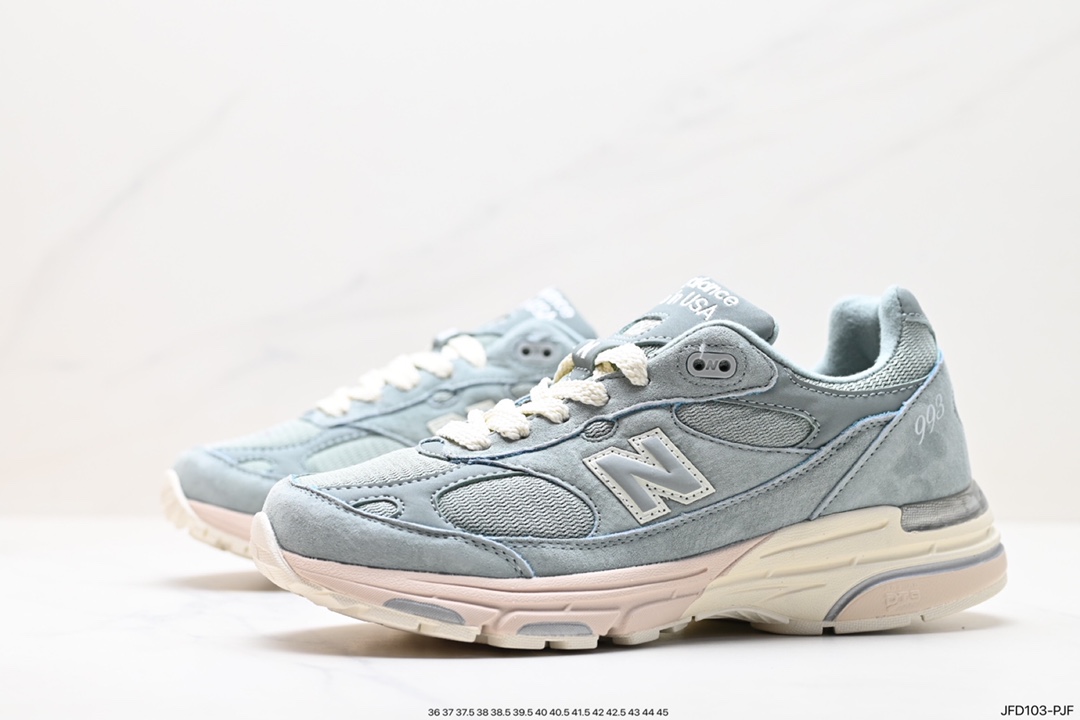 New Balance Made in USA MR993 series American-made classic retro casual sports all-match dad running shoes ”Joint Milky White Rock Gray” MR993KH1