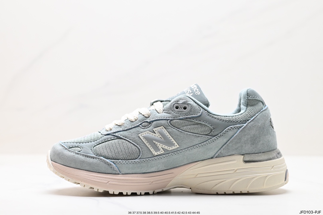 New Balance Made in USA MR993 series American-made classic retro casual sports all-match dad running shoes ”Joint Milky White Rock Gray” MR993KH1