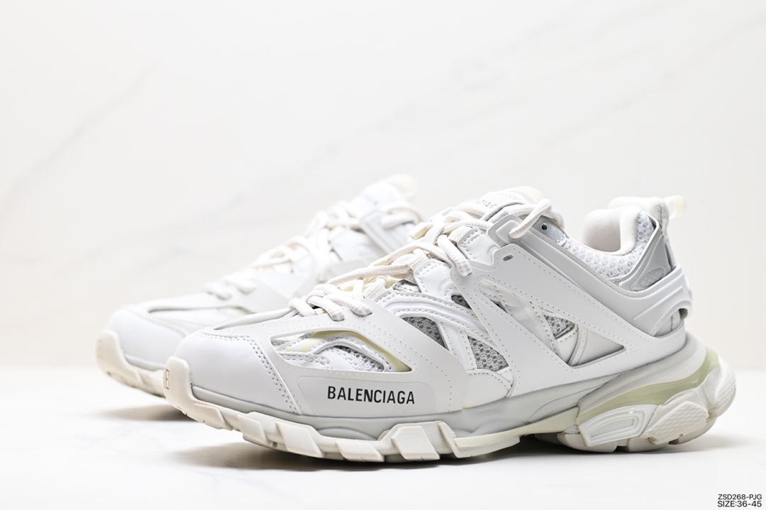 320 巴黎世家BALENCIAGA Track Trainers 3.0代复古野跑姥爹潮流百搭慢跑鞋“米白巧克力棕”