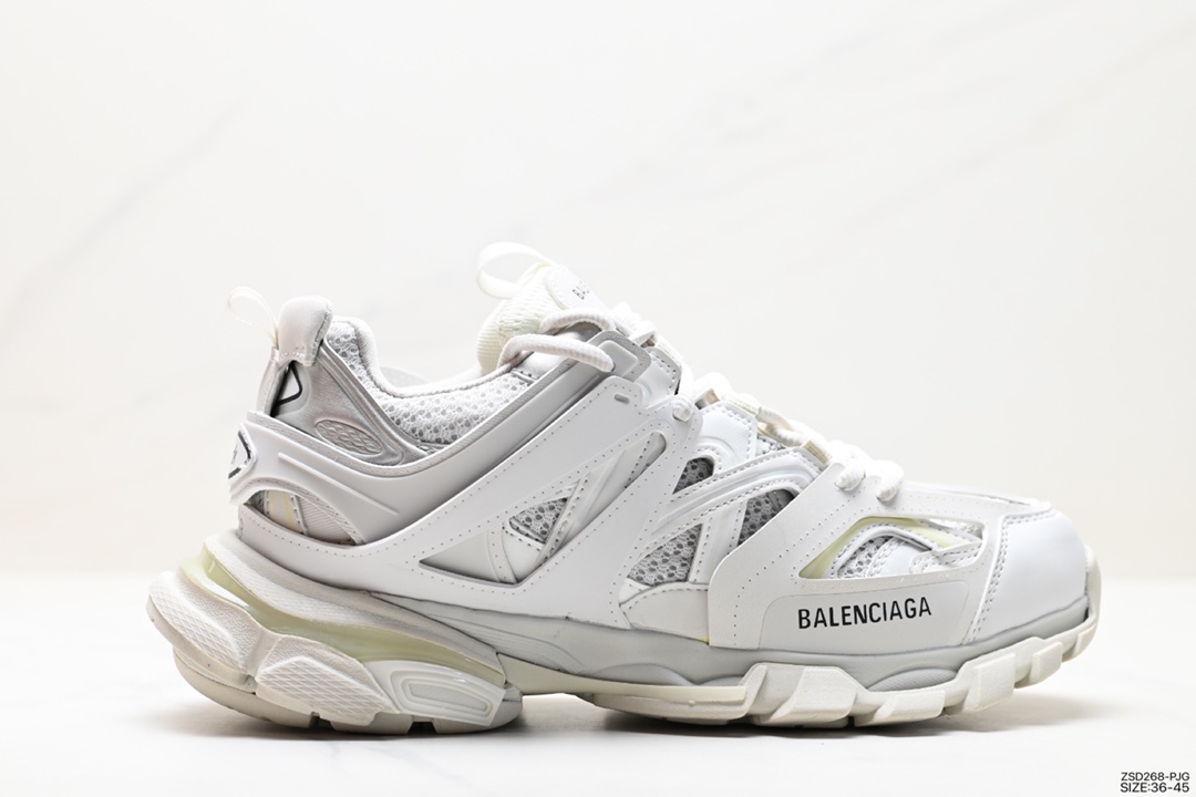 320 巴黎世家BALENCIAGA Track Trainers 3.0代复古野跑姥爹潮流百搭慢跑鞋“米白巧克力棕”