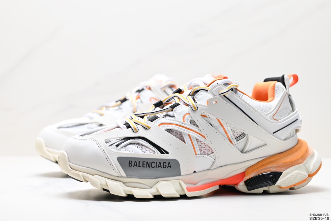 300 BALENCIAGA Track Trainers 3.0代复古野跑姥爹潮流百搭慢跑鞋“米白巧克力棕”