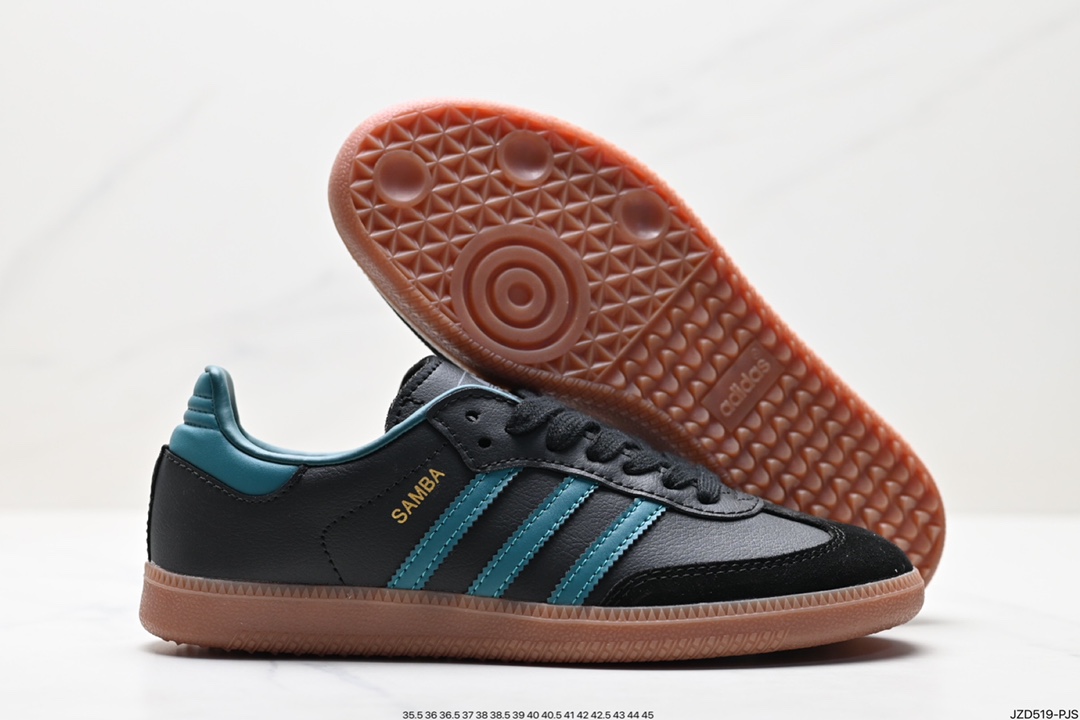 Adidas Originals Samba Vegan OG ”SPD” Samba Dance Shoes ”Silver Mist Princess Lace Caramel Sole” IG5931