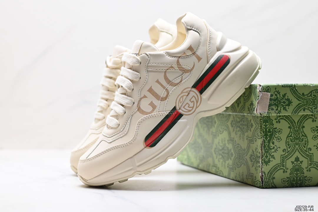 Gucci Logo with the retro feel of dad shoes Rhyton