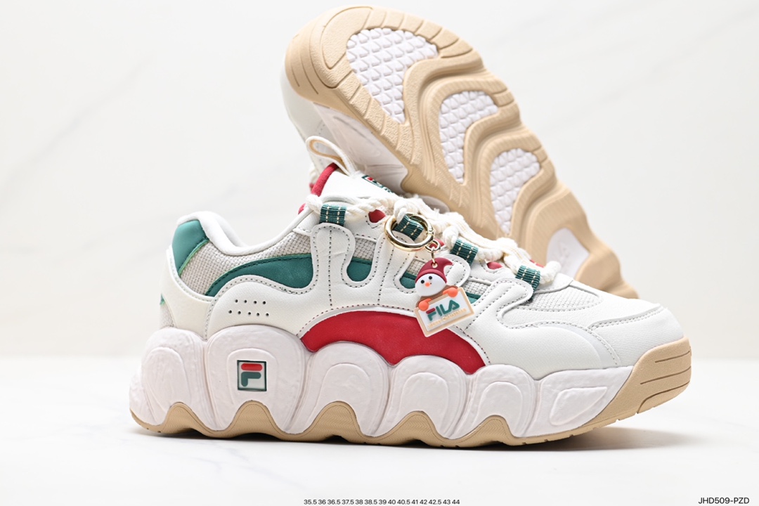 190 韩国超火爆款 FILA 斐乐 Panini Xmas 圣诞节 复古老爹鞋 F12M412101FSR