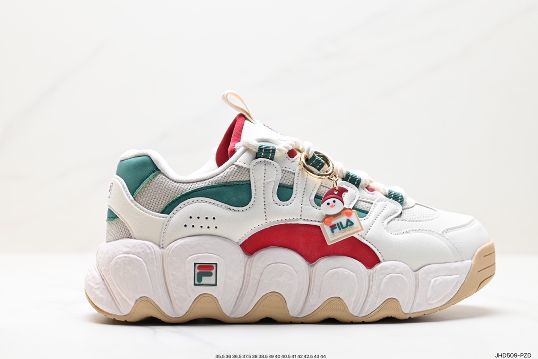 190 韩国超火爆款 FILA 斐乐 Panini Xmas 圣诞节 复古老爹鞋 F12M412101FSR