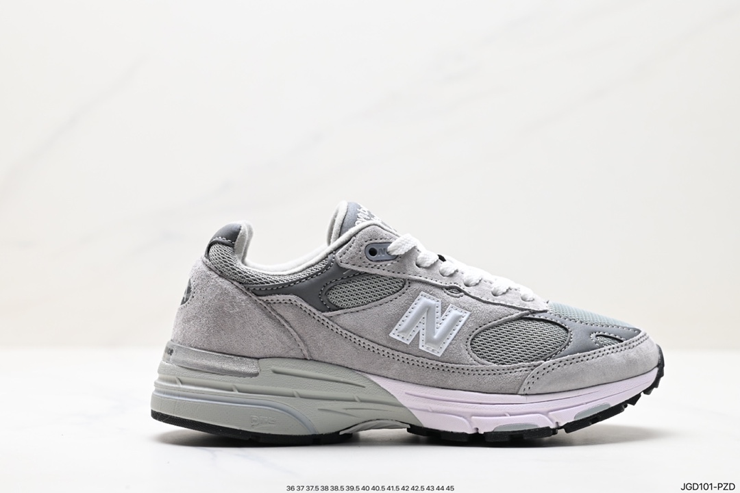 New Balance Made in USA MR993 series American-made classic retro casual sports all-match dad running shoes ”Joint Milky White Rock Gray” WR993NVc