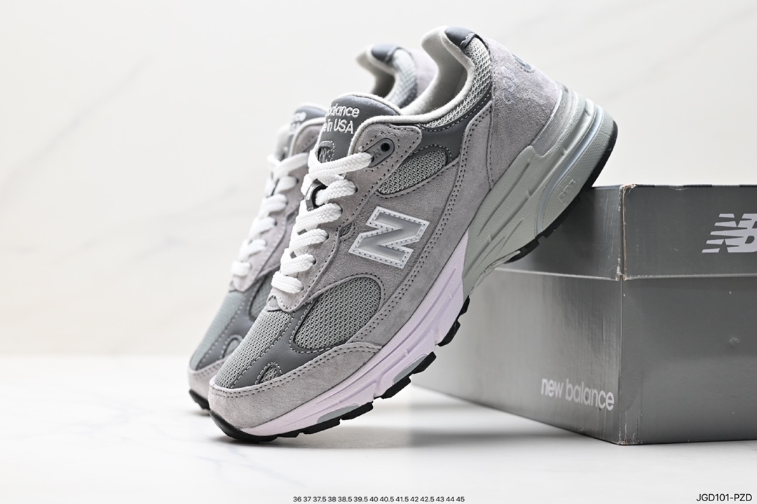 New Balance Made in USA MR993 series American-made classic retro casual sports all-match dad running shoes ”Joint Milky White Rock Gray” WR993NVc