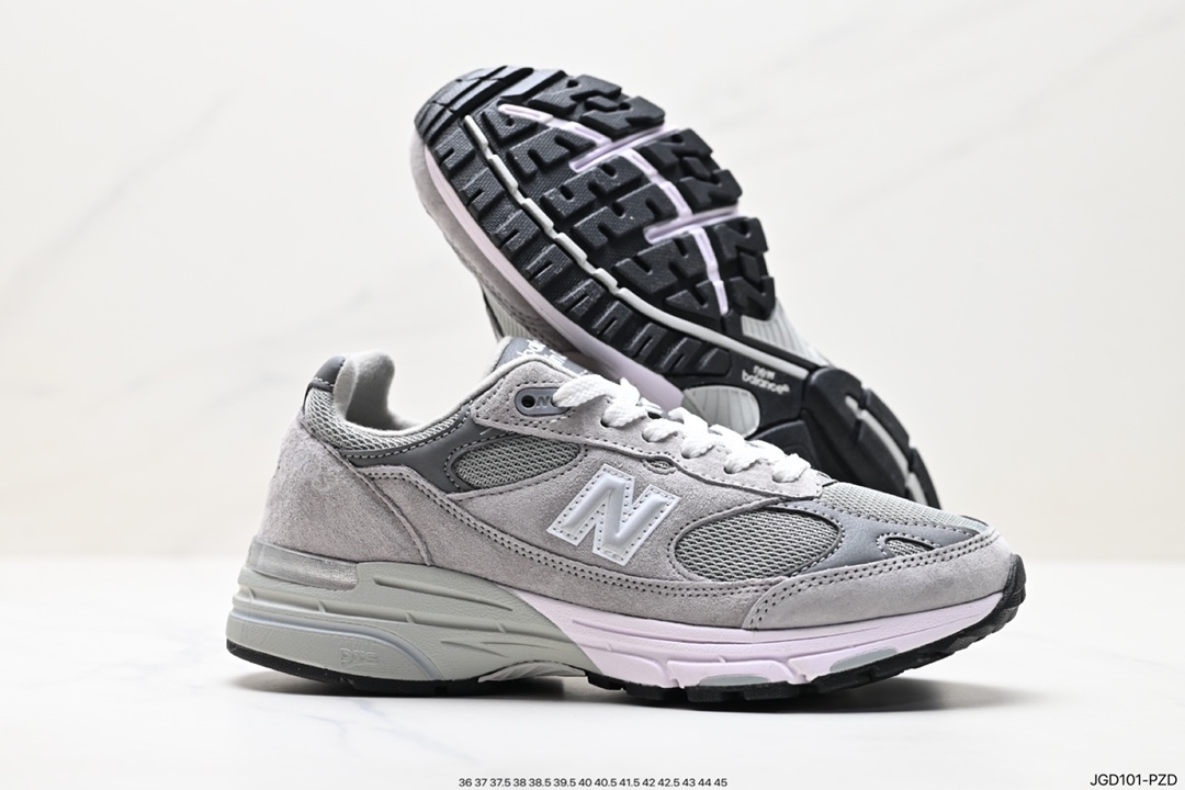 New Balance Made in USA MR993 series American-made classic retro casual sports all-match dad running shoes ”Joint Milky White Rock Gray” WR993NVc