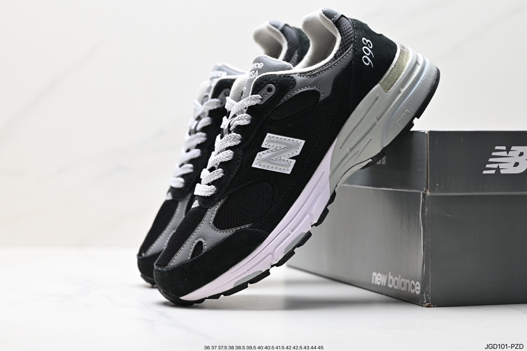 New Balance Made in USA MR993 series American-made classic retro casual sports all-match dad running shoes ”Joint Milky White Rock Gray” WR993NVc