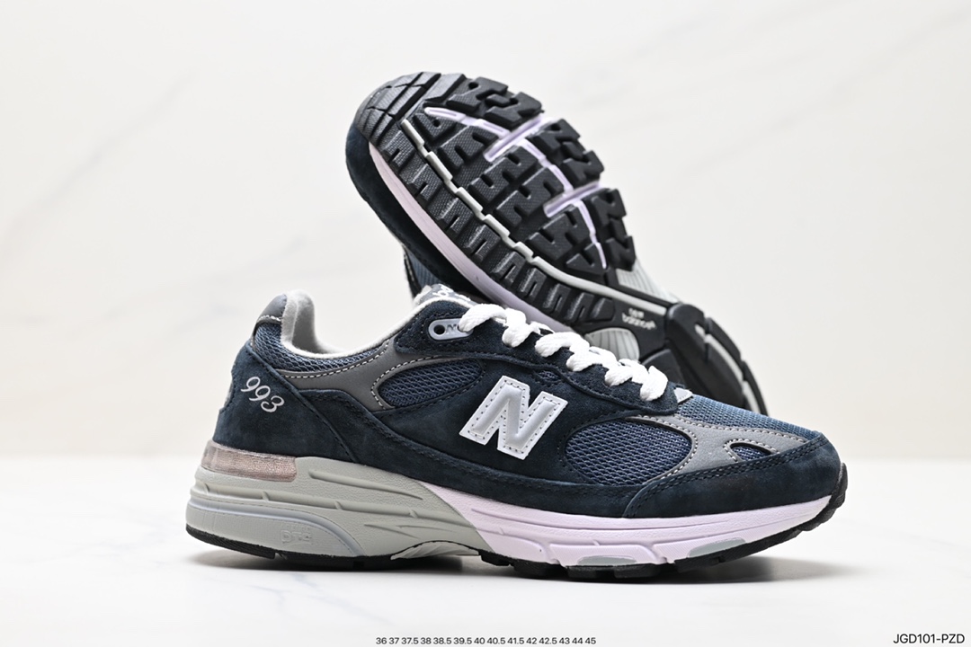 New Balance Made in USA MR993 series American-made classic retro casual sports all-match dad running shoes ”Joint Milky White Rock Gray” WR993NVc