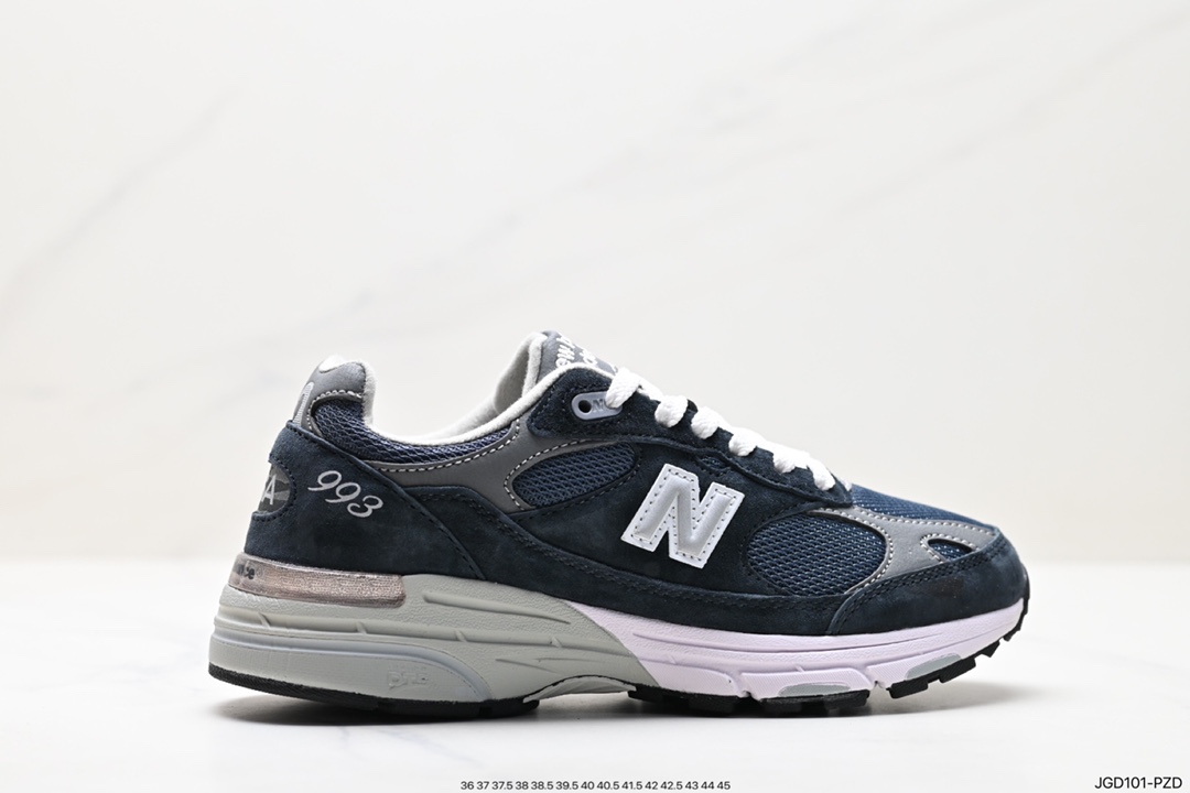 New Balance Made in USA MR993 series American-made classic retro casual sports all-match dad running shoes ”Joint Milky White Rock Gray” WR993NVc