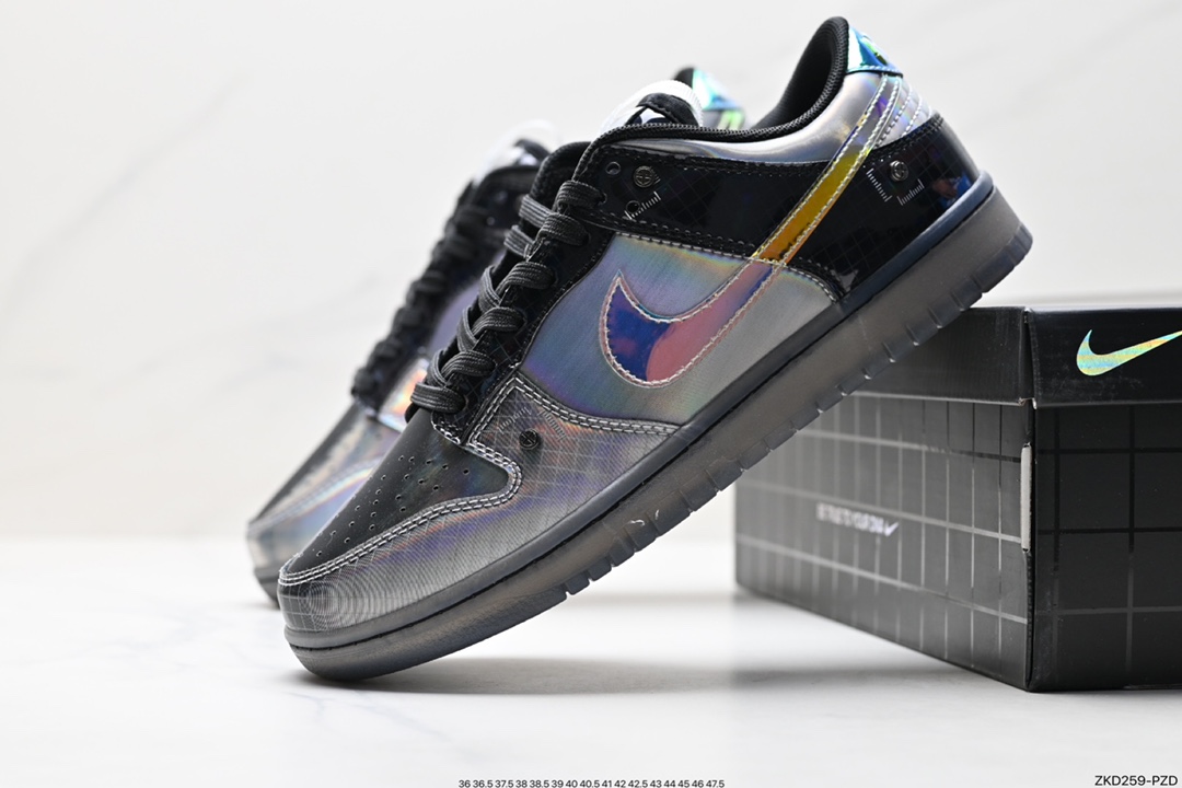 Nike Dunk SB Low Hyperflat Black and Multi-color Gray and Yellow This shoe FV3617-001