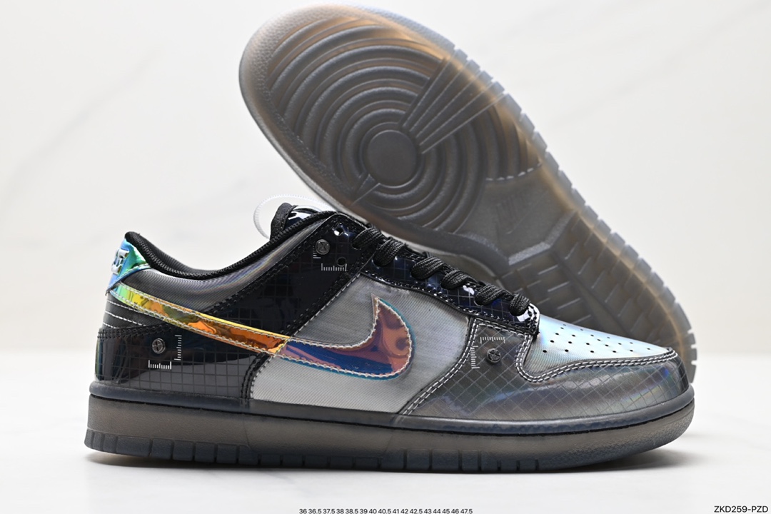 Nike Dunk SB Low Hyperflat Black and Multi-color Gray and Yellow This shoe FV3617-001