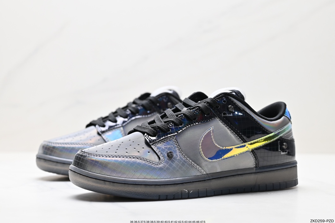 Nike Dunk SB Low Hyperflat Black and Multi-color Gray and Yellow This shoe FV3617-001