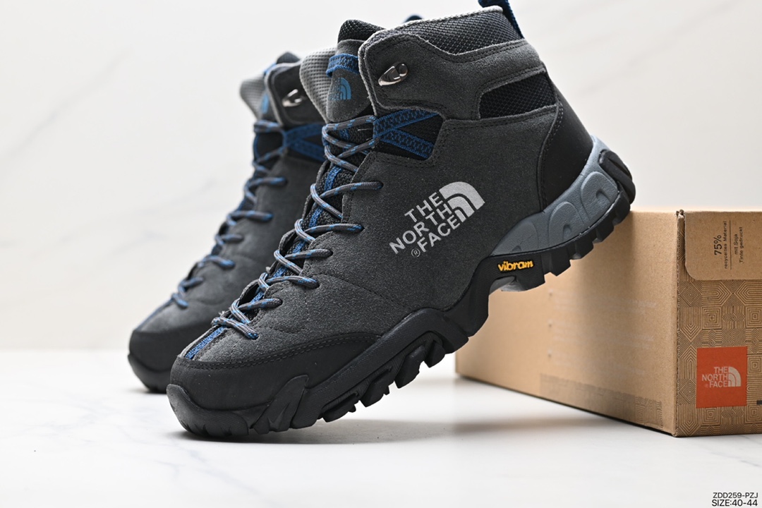 The North Face North Face Men's Hiking Shoes Autumn and Winter Outdoor Waterproof Wear-resistant Hiking Shoes