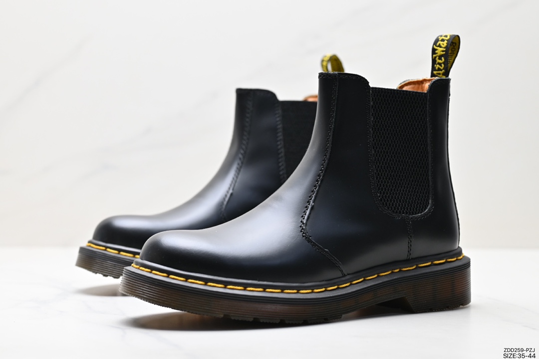 Couple's Dr Martens leather boots high top