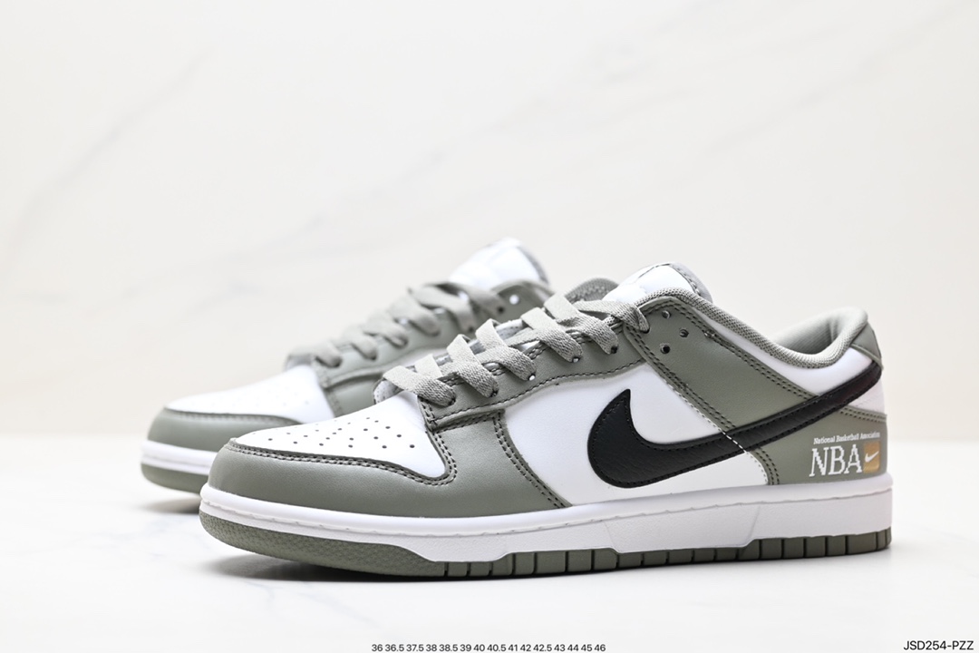 200 耐克Nike SB Dunk Low橄榄绿黑白绿SB Dunk低帮NBA滑板板鞋 FZ4824-001