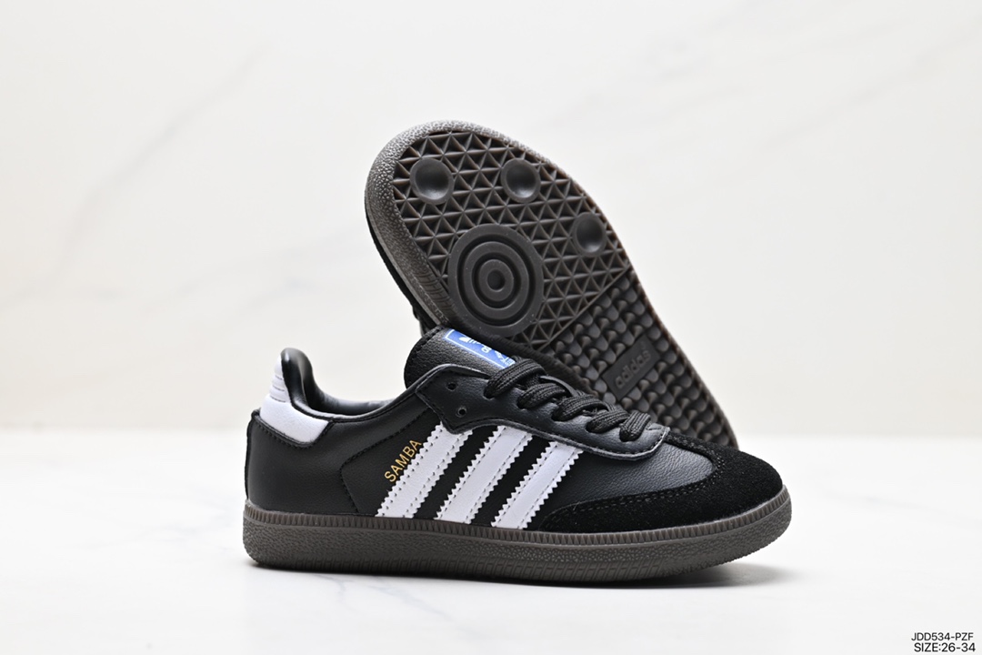 Children's shoes clover Adidas Originals Samba Vegan OG samba dance shoes B75807