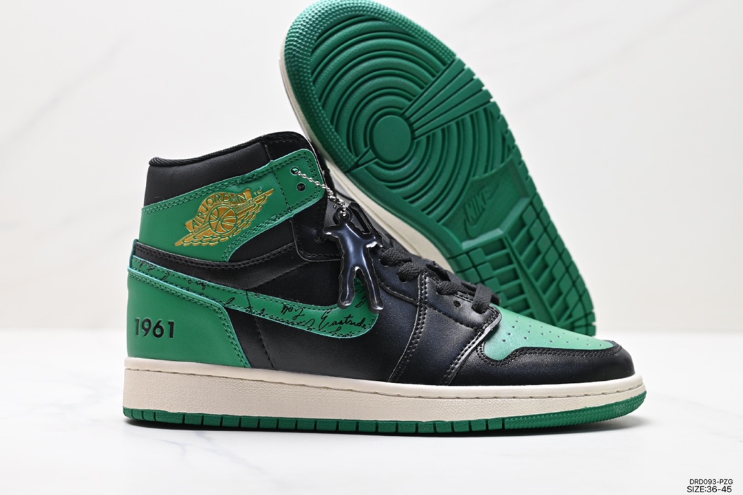 Nike Air Jordan 1 Mid ”Green Yellow” AJ1 Jordan 1 basketball shoes