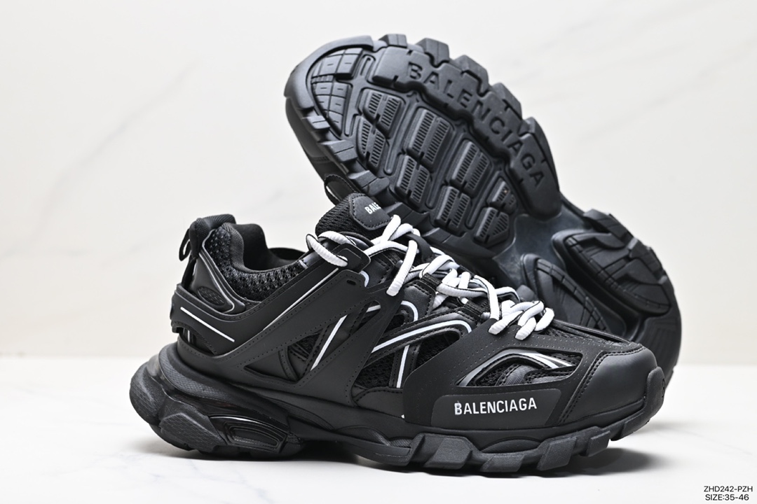 300 巴黎世家BALENCIAGA Track Trainers 3.0代复古野跑姥爹潮流百搭慢跑鞋“米白巧克力棕”