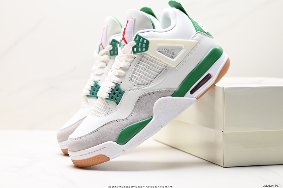 200 耐克Nike Wmns Air Jordan 4 Retro”Oil Green/Seafoam”迈克尔·乔丹AJ4代中帮篮球鞋“白黑绿鼠尾草”DH6927-061