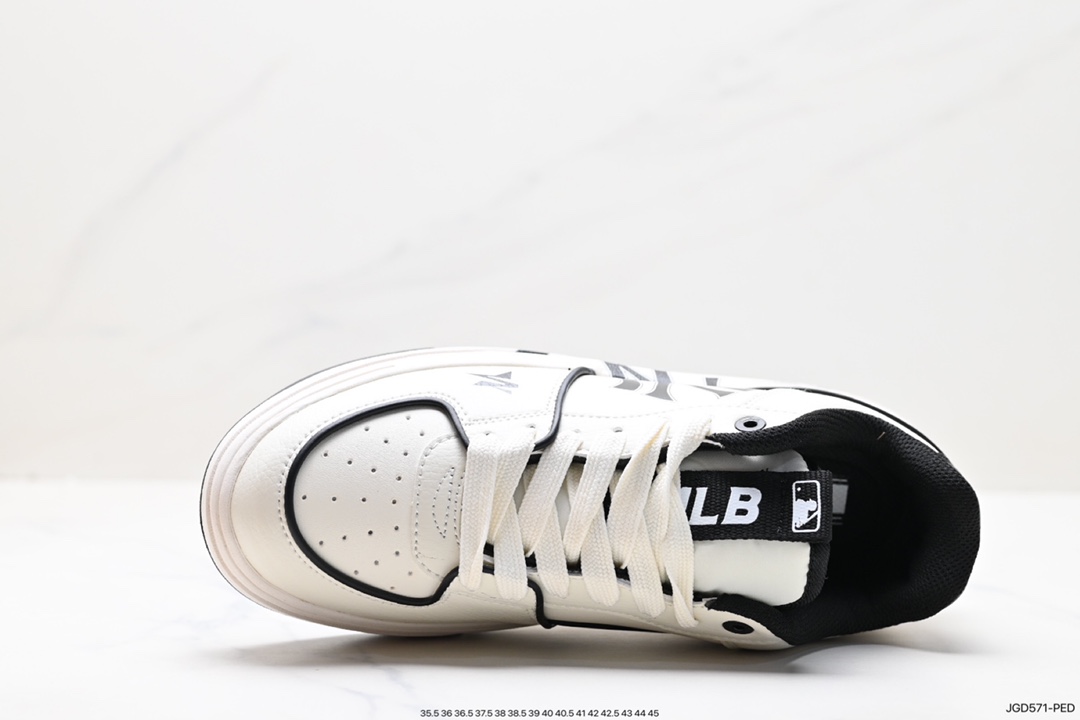 Korea Limited Release NY Yankees Limited x MLB Big Ball Chunky Mesh Thick-soled Daddy Jogging Shoes ”Mesh Ivory White Black NY Print” 3ASXCA12N (G001)