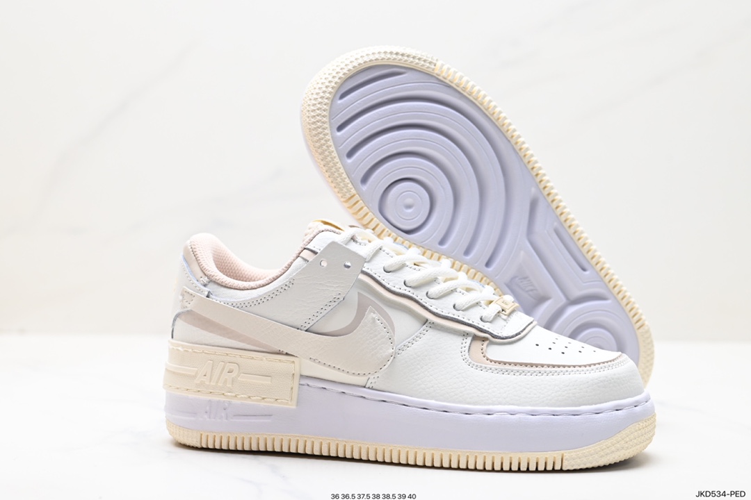 Nike WMNS Air Force 1 Shadow Macaron Military Air Force 1 Lightweight Incremental High and Low Top Sneakers FQ6871-111