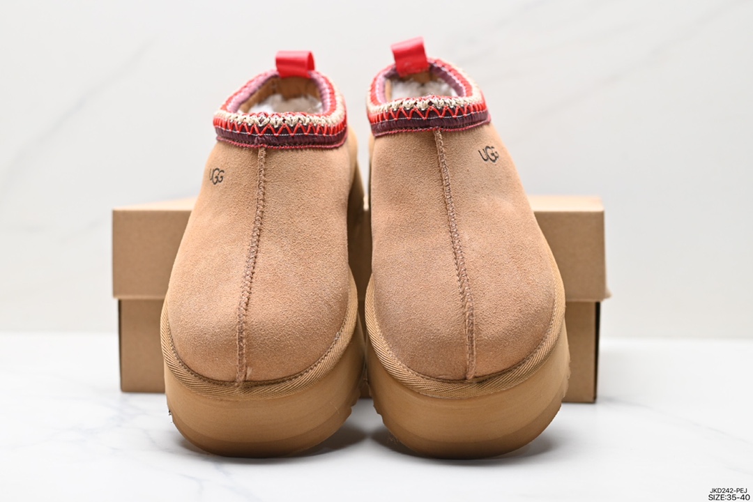 Original UGG 2553 ethnic style half-slip autumn and winter sheepskin fur integrated snow boots