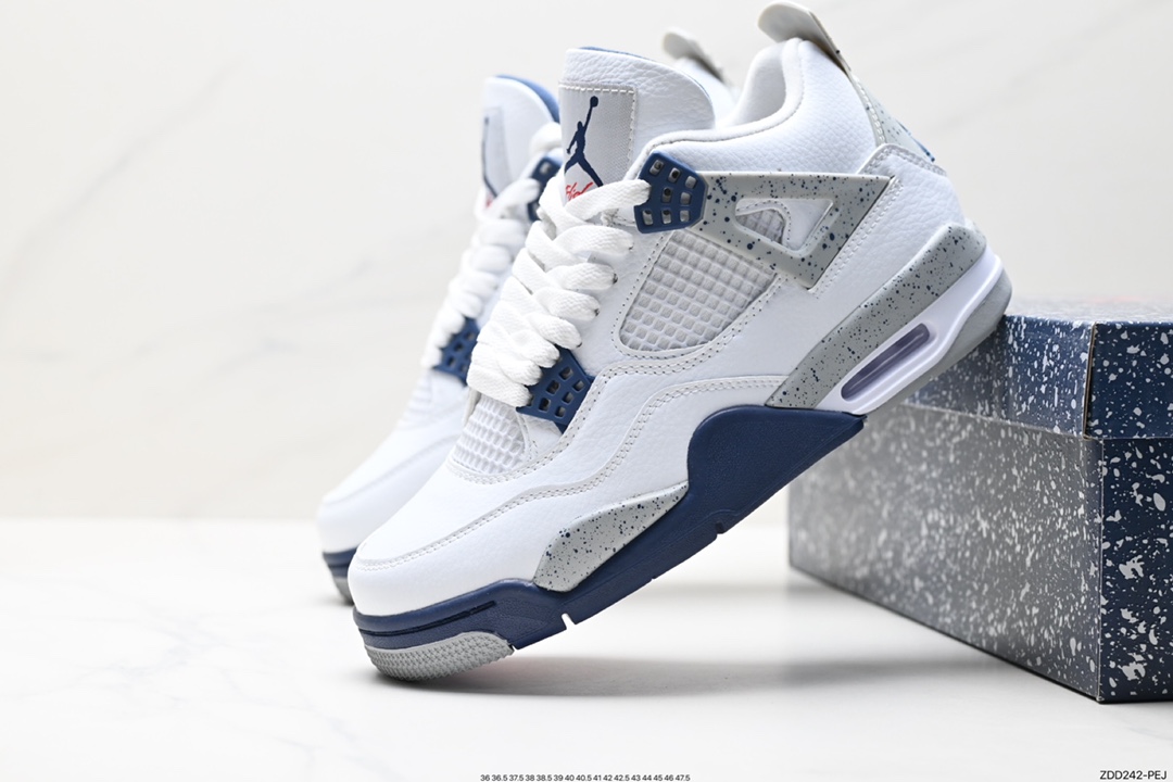 Nike Wmns Air Jordan 4 Retro GS ”Linen” Michael Jordan AJ4 mid-top retro casual sports culture basketball shoes ”White Khaki”