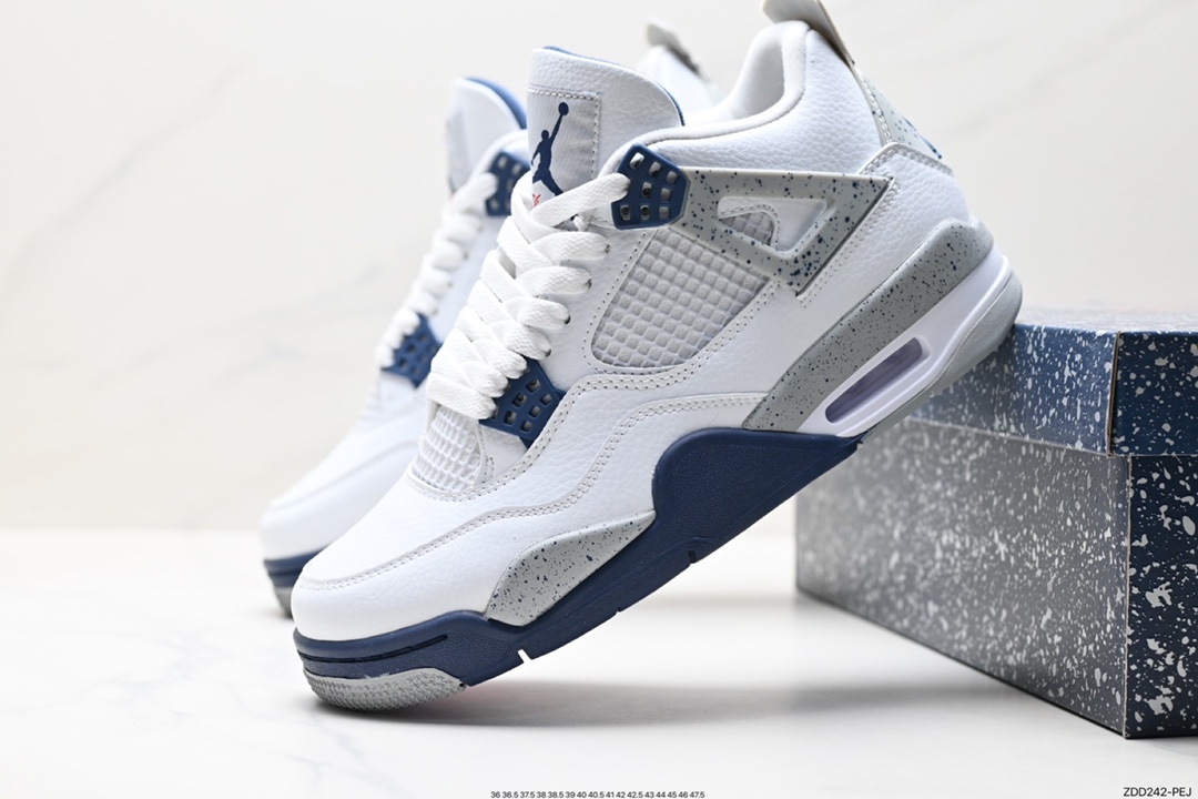 Nike Wmns Air Jordan 4 Retro GS ”Linen” Michael Jordan AJ4 mid-top retro casual sports culture basketball shoes ”White Khaki”