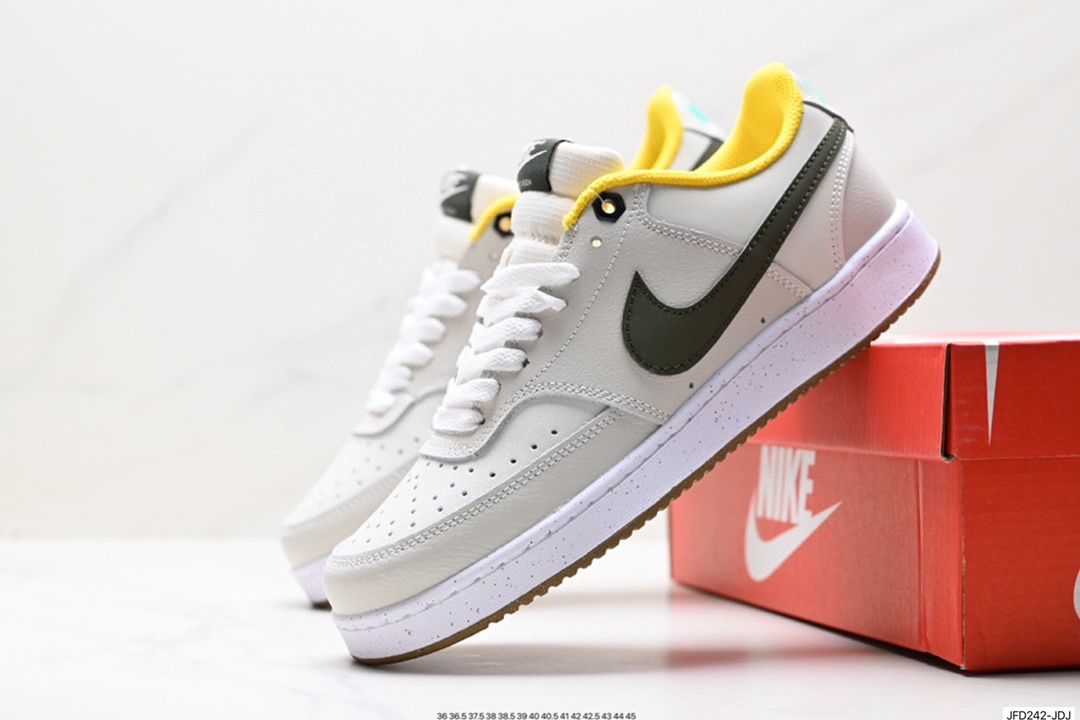 耐克Nike Court Vision Low 学院视觉系列休闲运动皮革板鞋 DH2987-102