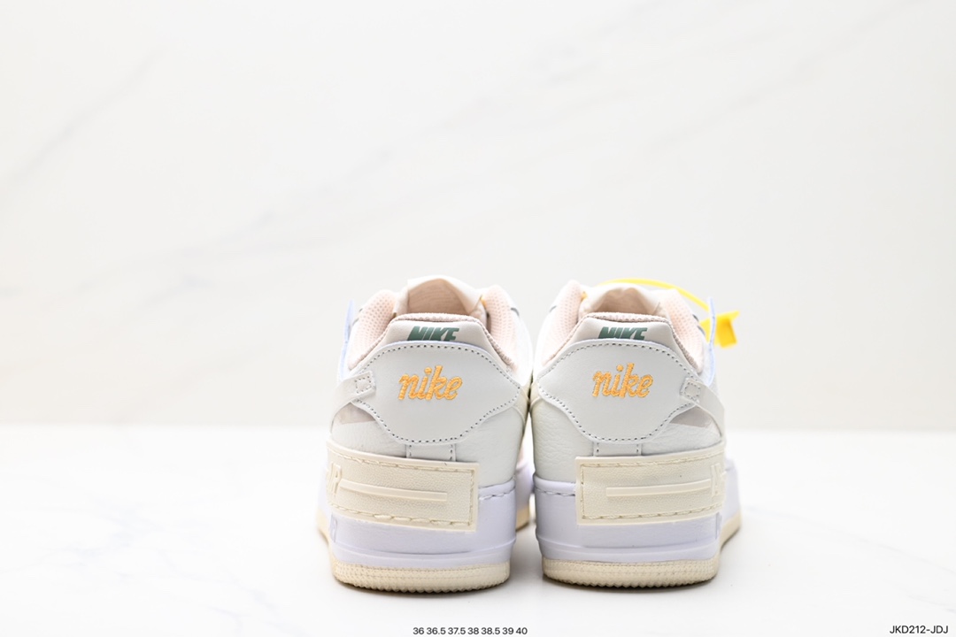 160 Nike WMNS Air Force 1 Shadow 马卡龙军空一号轻增量高低帮搭百板鞋 FQ6871-111