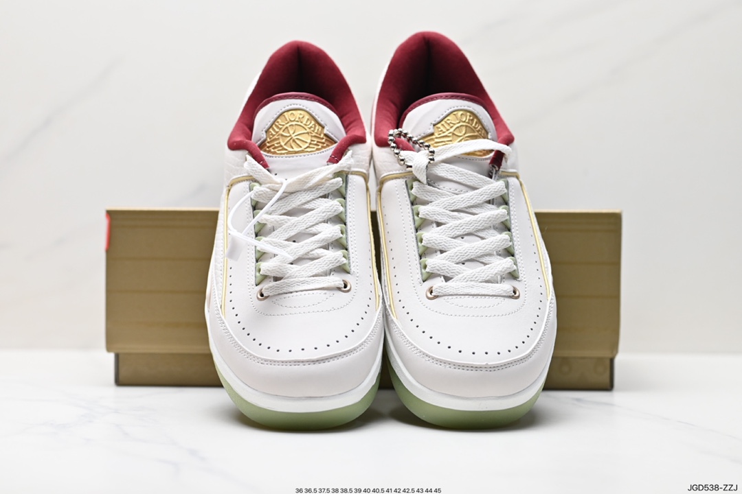 180 shelflife x Jordan Air Jordan 2 retro low潮流 轻便 低帮 复古篮球鞋 FJ3468-100