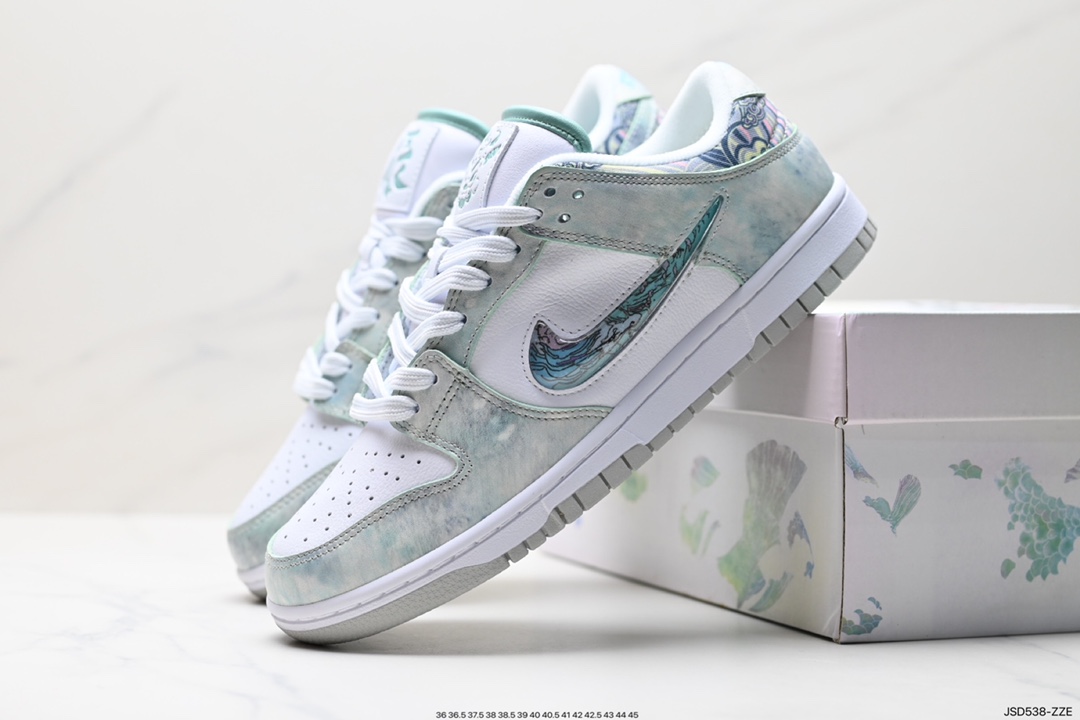 200 Nike Dunk Low 耐克 SB 低帮 CNY龙年限定 三太子敖丙 白青换皮  DV0831-101