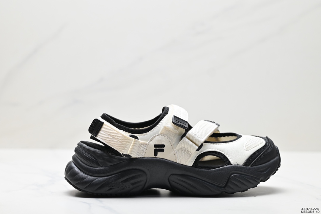 130 Fila 斐乐 Fluid Sandal 休闲运动凉鞋T12W321401FAO 魔术贴厚底